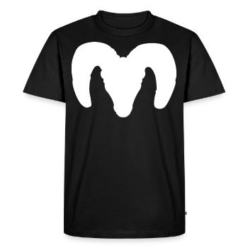 Bighorn Sheep Silhouette – Pure Wilderness - Men's Premium Organic T-Shirt - black - Front - Nico (187cm)