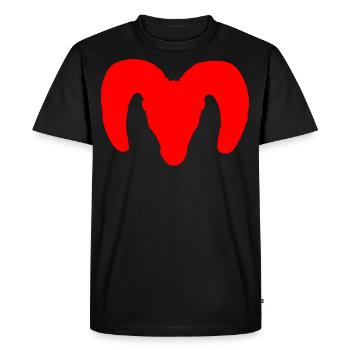 Bighorn Sheep Silhouette – Pure Wilderness - Men's Premium Organic T-Shirt - black - Front - Nico (187cm)