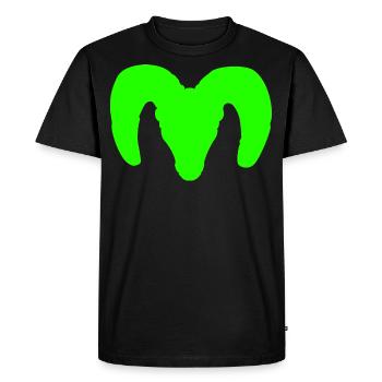 Bighorn Sheep Silhouette – Pure Wilderness - Men's Premium Organic T-Shirt - black - Front - Nico (187cm)