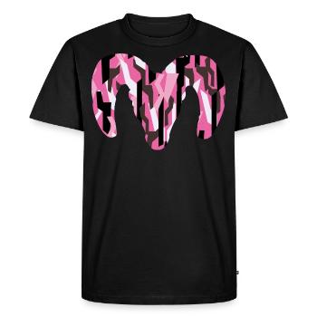 Bighorn Sheep Camouflage – Pure Wilderness - Men's Premium Organic T-Shirt - black - Front - Nico (187cm)