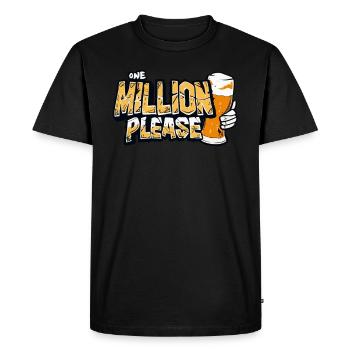 Un million de bières s’il vous plaît - Beer Lover Saying - T-shirt Premium bio Homme - noir - Devant - Nico (187cm)