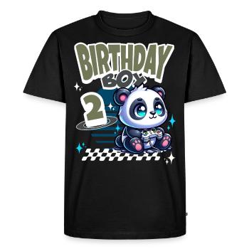 2ème anniversaire Enfants Anniversaire Gaming Panda - T-shirt Premium bio Homme - noir - Devant - Nico (187cm)