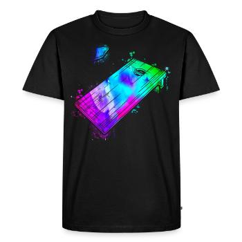 Joueur de sac de haricots de l’équipe Cornhole - T-shirt Premium bio Homme - noir - Devant - Nico (187cm)