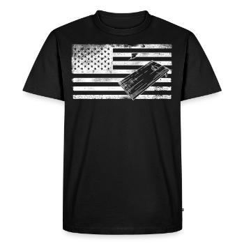 Joueur de sac de haricots de l’équipe Cornhole - T-shirt Premium bio Homme - noir - Devant - Nico (187cm)