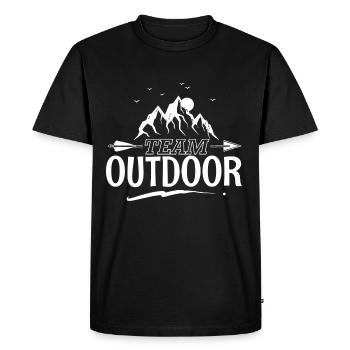 Équipe Plein air - T-shirt Premium bio Homme - noir - Devant - Nico (187cm)