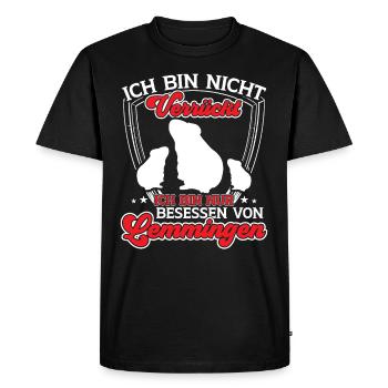 Lemming Vole Obsessed with Lemming - Men's Premium Organic T-Shirt - black - Front - Nico (187cm)
