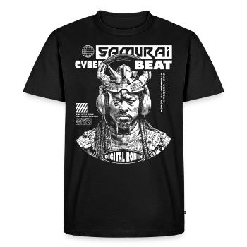 Samurai Tech: Music T-Shirt for Sci-Fi Fans - Men's Premium Organic T-Shirt - black - Front - Nico (187cm)