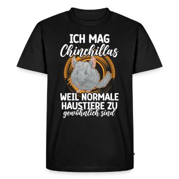 Chinchilla Rodent I like chinchillas - Men's Premium Organic T-Shirt - black - Front - Nico (187cm)