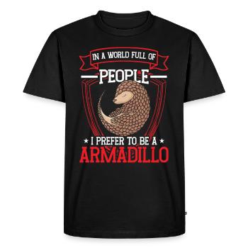 Je préfère être un tatou, un tatou géant - T-shirt Premium bio Homme - noir - Devant - Nico (187cm)