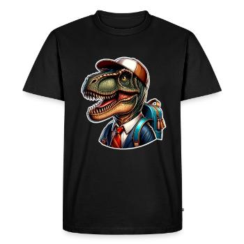 Dinosaur School Enrollment - Men's Premium Organic T-Shirt - black - Front - Nico (187cm)