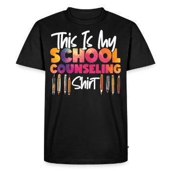 Conseiller scolaire Aquarelle Ceci - T-shirt Premium bio Homme - noir - Devant - Nico (187cm)