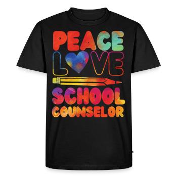 conseillère scolaire fille aquarelle - T-shirt Premium bio Homme - noir - Devant - Nico (187cm)