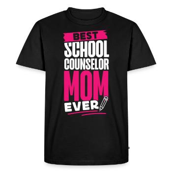 Conseillère scolaire Maman Meilleure école - T-shirt Premium bio Homme - noir - Devant - Nico (187cm)