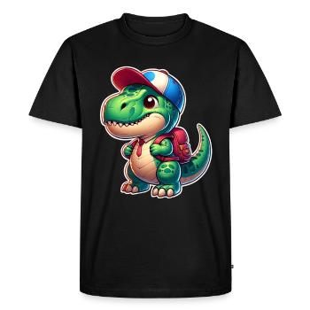 Dinosaure École École Inscription École Enfant - T-shirt Premium bio Homme - noir - Devant - Nico (187cm)