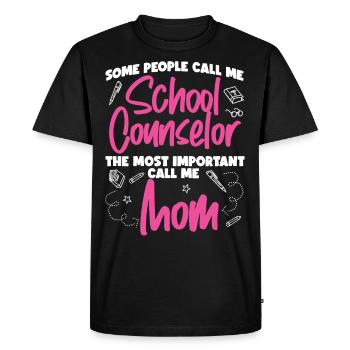 Conseillère scolaire Maman Certaines personnes - T-shirt Premium bio Homme - noir - Devant - Nico (187cm)