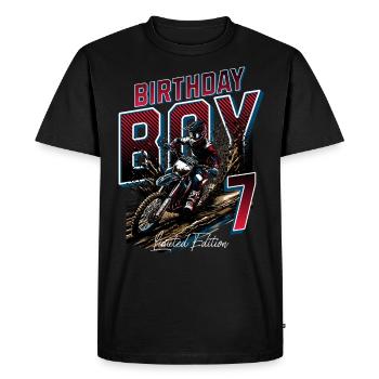 7e anniversaire de motocross - T-shirt Premium bio Homme - noir - Devant - Nico (187cm)