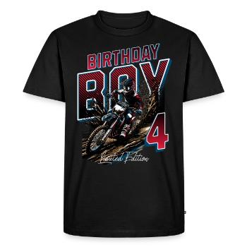 4e anniversaire de motocross - T-shirt Premium bio Homme - noir - Devant - Nico (187cm)