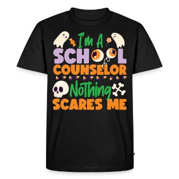Conseillère scolaire Maman Halloween Je suis - T-shirt Premium bio Homme - noir - Devant - Nico (187cm)