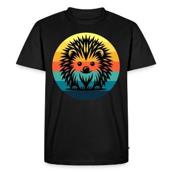 Hérisson - T-shirt Premium bio Homme - noir - Devant - Nico (187cm)