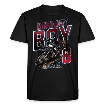 8e anniversaire de motocross - T-shirt Premium bio Homme - noir - Devant - Nico (187cm)