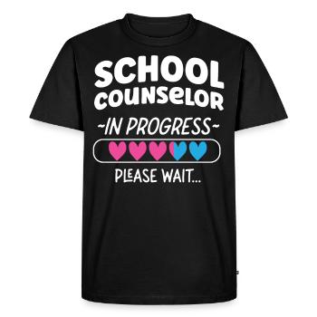 Conseiller scolaire Conseiller scolaire - T-shirt Premium bio Homme - noir - Devant - Nico (187cm)