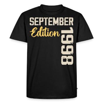 September 1998 - 26th Anniversary September 1998 - Men's Premium Organic T-Shirt - black - Front - Nico (187cm)
