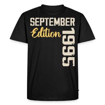 Septembre 1995 - 29e Anniversaire September 1995 - T-shirt Premium bio Homme - noir - Devant - Nico (187cm)