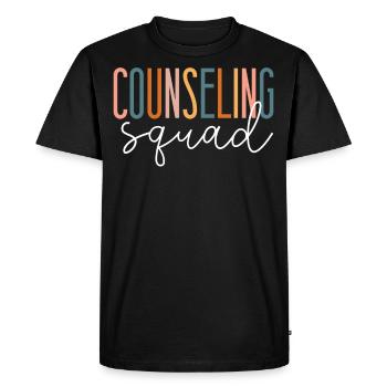 Équipe de conseil des conseillers scolaires - T-shirt Premium bio Homme - noir - Devant - Nico (187cm)