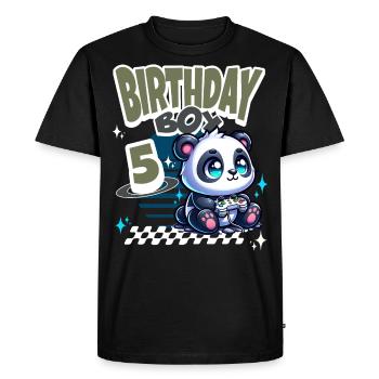 5ème anniversaire Enfants Anniversaire Gaming Panda - T-shirt Premium bio Homme - noir - Devant - Nico (187cm)