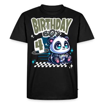 4ème anniversaire Enfants Anniversaire Gaming Panda - T-shirt Premium bio Homme - noir - Devant - Nico (187cm)