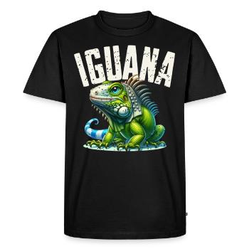Iguane - T-shirt Premium bio Homme - noir - Devant - Nico (187cm)