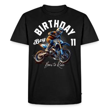 Motocross 11th Birthday - Men's Premium Organic T-Shirt - black - Front - Nico (187cm)