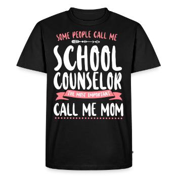 Conseillère scolaire Maman Certaines personnes - T-shirt Premium bio Homme - noir - Devant - Nico (187cm)