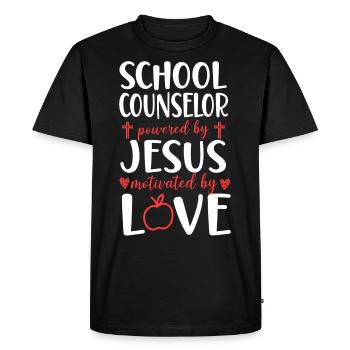 Conseiller scolaire Jesus Faith - T-shirt Premium bio Homme - noir - Devant - Nico (187cm)