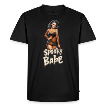 Spooky Babe Retro Tattoo Halloween Women - Men's Premium Organic T-Shirt - black - Front - Nico (187cm)