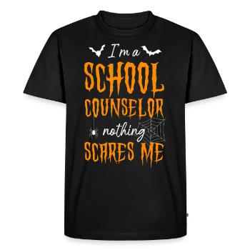 Conseillère scolaire Maman Halloween Je suis - T-shirt Premium bio Homme - noir - Devant - Nico (187cm)