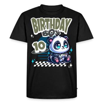 10e anniversaire Enfants Anniversaire Gaming Panda - T-shirt Premium bio Homme - noir - Devant - Nico (187cm)