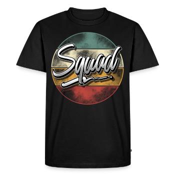 Squad - Men's Premium Organic T-Shirt - black - Front - Nico (187cm)