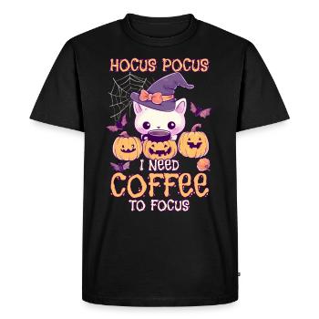 Hocus Pocus Café Halloween Drôle Cadeau - T-shirt Premium bio Homme - noir - Devant - Nico (187cm)
