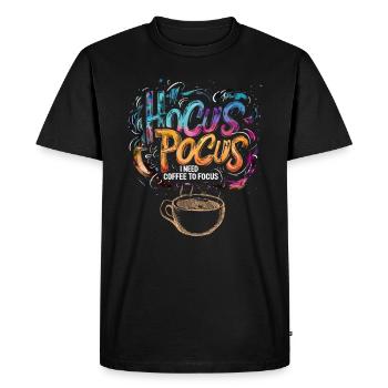 Hocus Pocus Café coloré Halloween Drôle - T-shirt Premium bio Homme - noir - Devant - Nico (187cm)