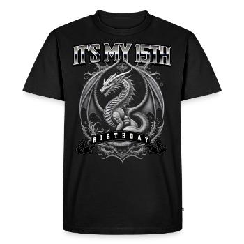 Dragon 15e anniversaire Dragon - T-shirt Premium bio Homme - noir - Devant - Nico (187cm)