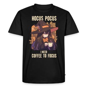Hocus Pocus Sweet Witch Café Halloween - T-shirt Premium bio Homme - noir - Devant - Nico (187cm)