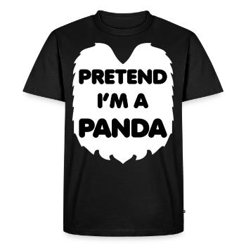 I'm a Panda Pretend I'm a Panda Costume - Men's Premium Organic T-Shirt - black - Front - Nico (187cm)