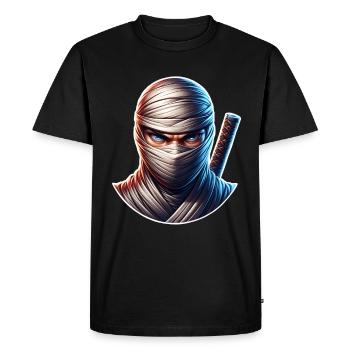 Ninja - T-shirt Premium bio Homme - noir - Devant - Nico (187cm)