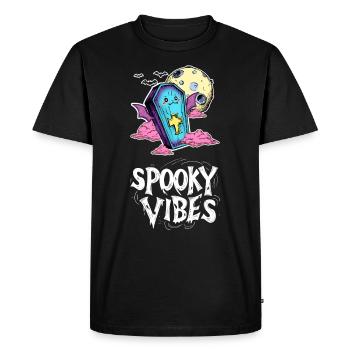 Cercueil volant avec des ailes de chauve-souris - T-shirt Premium bio Homme - noir - Devant - Nico (187cm)