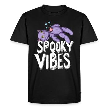 Voodoo Doll Cat Halloween Design - Men's Premium Organic T-Shirt - black - Front - Nico (187cm)