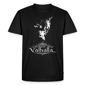 Shadow Wolf Road to Valhalla Design - Men's Premium Organic T-Shirt - black - Front - Nico (187cm)