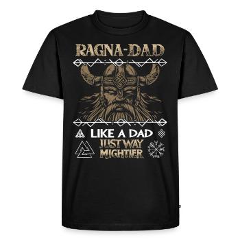 RAGNA-DAD Guerriers vikings pour la fête des pères - T-shirt Premium bio Homme - noir - Devant - Nico (187cm)