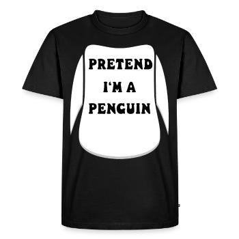Faire semblant d’être un pingouin - Costume de pingouin drôle - T-shirt Premium bio Homme - noir - Devant - Nico (187cm)