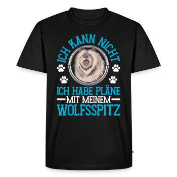 Plans Wolfspitz avec mon Keeshond - T-shirt Premium bio Homme - noir - Devant - Nico (187cm)